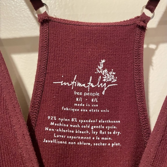 Free People Bodysuit Burgundy - Picture 2 of 3